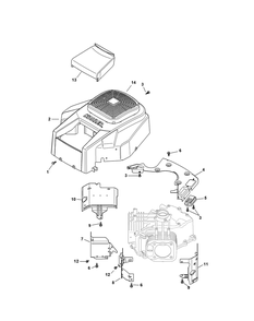 Kohler Sv725-3019 Blower Housing, Baffles And Rectifier Diagram and Parts List for Z-FORCES54 (17AF5GHC-17AF5GHC010)(2011) Cub Cadet Lawn Tractor